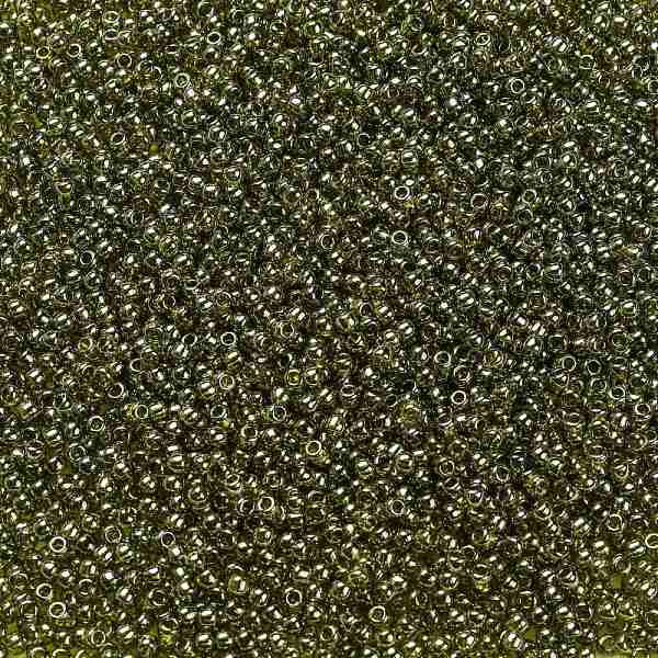 

PandaHall TOHO Round Seed Beads, Japanese Seed Beads, (457) Gold Luster Green Tea, 11/0, 2.2mm, Hole: 0.8mm, about 1103pcs/10g Glass Green