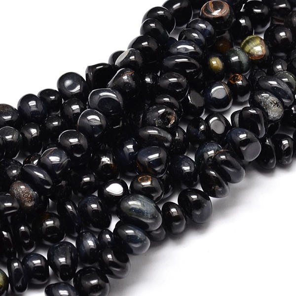 

PandaHall Dyed Natural Tiger Eye Nuggets Beads Strands, Tumbled Stone, Black, 6~10x9~12x8~10mm, Hole: 1mm, about 15.3 inch~15.7 inch Tiger...