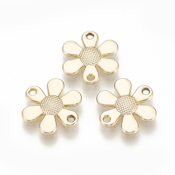 

PandaHall Alloy Links connectors, Flower, Light Gold, 15x13.5x2.5mm, Hole: 1.5mm Alloy Flower