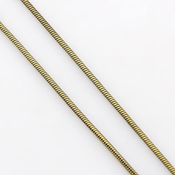 

PandaHall Soldered Brass Snake Chain, Antique Bronze, 1mm Brass