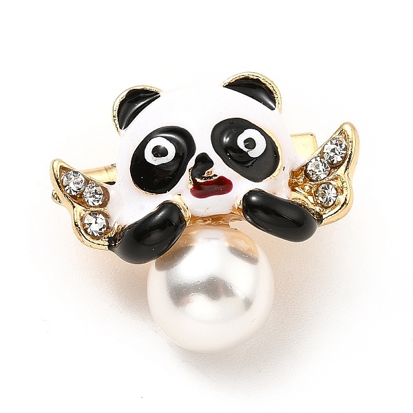 

PandaHall Panda with Wings Enamel Pin with ABS Pearl Beaded, Golden Alloy Animal Brooch for Backpack Clothes, Cadmium Free & Lead Free..., Black