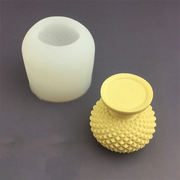 

PandaHall DIY Food Grade Silicone Display Molds, Resin Casting Molds, Clay Craft Mold Tools, Vase, White, 55x53mm Silicone Vase White