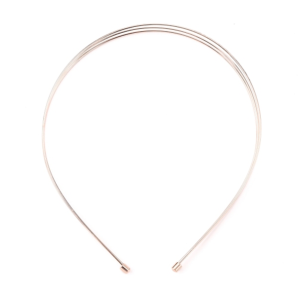 

PandaHall Alloy Double Hair Band Findings, Rose Gold, 137x119x4mm Alloy