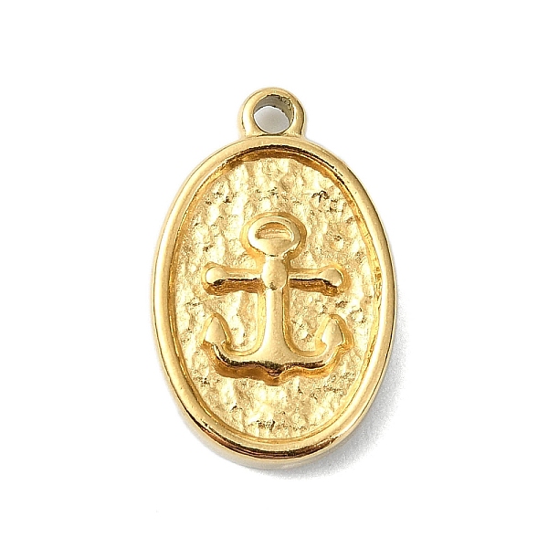 

PandaHall Ion Plating(IP) 304 Stainless Steel Pendants, Real 18K Gold Plated, Oval, Anchor & Helm, 17x11x3mm, Hole: 1.2mm 304 Stainless...