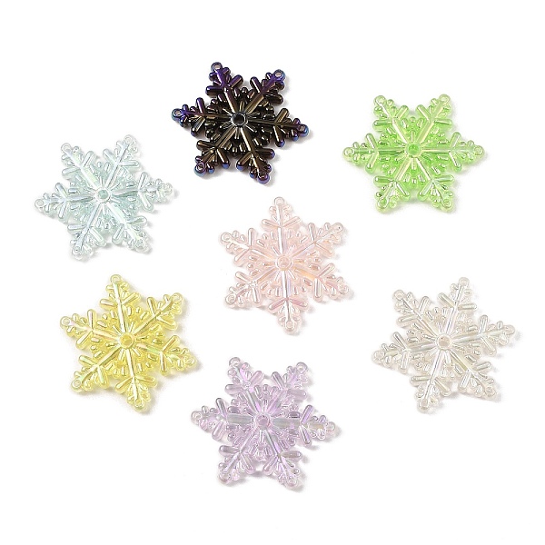 

PandaHall UV Plating Rainbow Iridescent Acrylic Chandelier Component Links, Snowflake, Mixed Color, 54x47x9mm, Hole: 2mm & 3.5mm Acrylic..., Multicolor