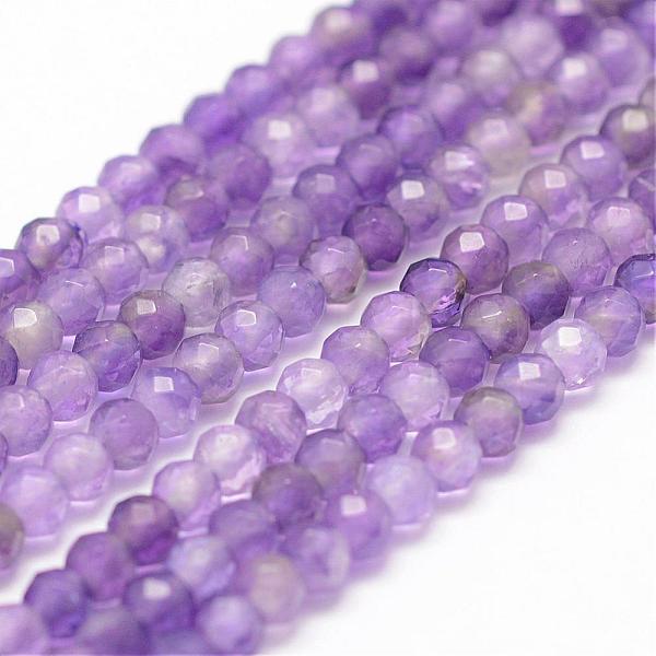 

PandaHall Natural Amethyst Beads Strands, Faceted, Round, 3mm, Hole: 0.5~0.6mm, about 127~135pcs/strand, 15.3~15.7 inch(39~40cm) Amethyst..., Purple