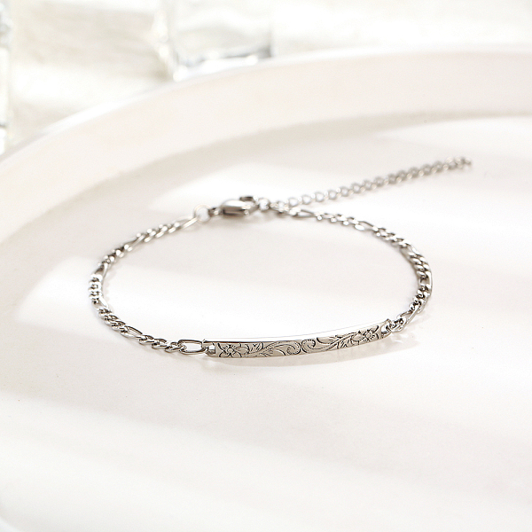 

PandaHall Stylish Stainless Steel Long Chain Bracelet for Women's Daily Wear