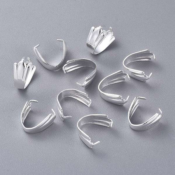 

PandaHall 304 Stainless Steel Snap on Bails, Silver, 10x11.5x5.5mm, Pin: 1x0.5mm 304 Stainless Steel
