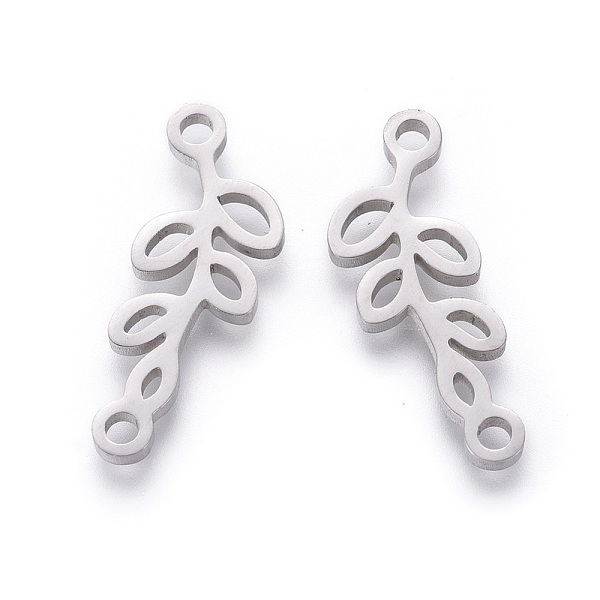 

PandaHall 201 Stainless Steel Links, Manual Polishing, Leaf, Stainless Steel Color, 20x8x1.5mm, Hole: 1.6mm 201 Stainless Steel Leaf
