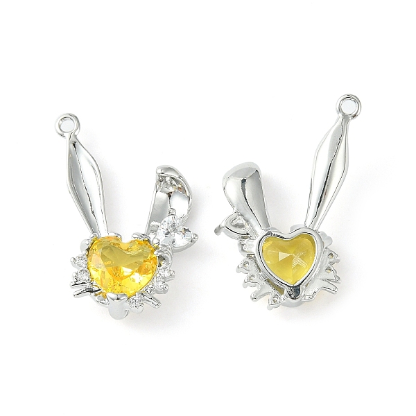 

PandaHall Brass Micro Pave Cubic Zirconia Pendants, Rabbit Head Charm, Real Platinum Plated, Gold, 24x20.5x5mm, Hole: 1.5mm Brass+Cubic...