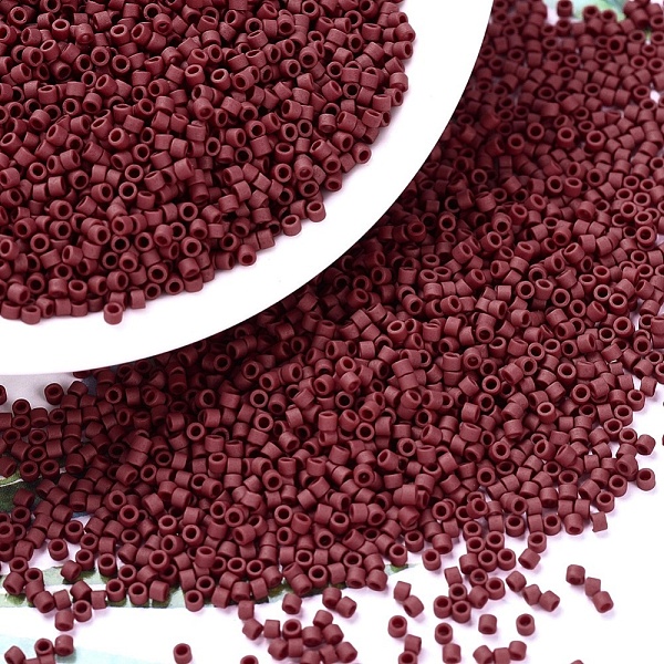 

PandaHall MIYUKI Delica Beads, Cylinder, Japanese Seed Beads, 11/0, (DB0378) Matte Metallic Brick Red, 1.3x1.6mm, Hole: 0.8mm, about...