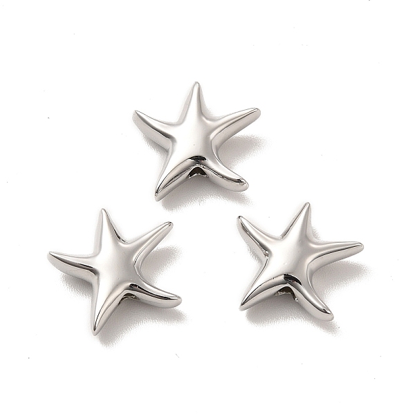 

PandaHall Rack Plating Eco-Friendly Brass Beads, Long-Lasting Plated, Lead Free & Cadmium Free, Star, Platinum, 12x13x4mm, Hole: 2mm Brass...