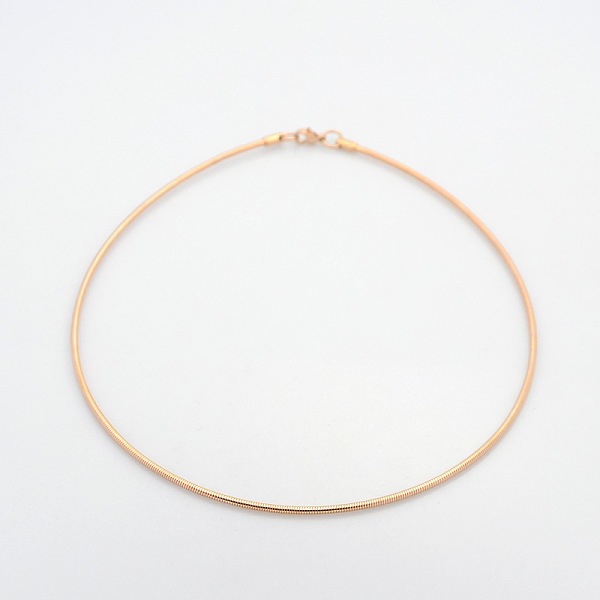 

PandaHall Casual Style 304 Stainless Steel Choker Necklaces, with Lobster Claw Clasps, Rose Gold, 15.8 inch(40.1cm) 304 Stainless Steel