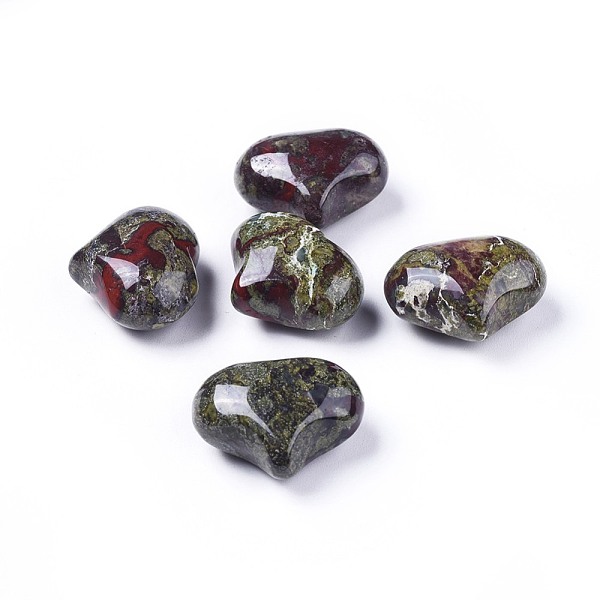 

PandaHall Natural Dragon Blood Heart Love Stone, Pocket Palm Stone for Reiki Balancing, 20x25x11~13mm Dragon Blood Heart