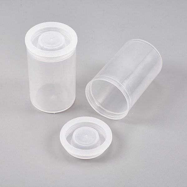 

PandaHall Plastic Bead Containers, Column, Clear, 3.35x5.4cm, Capacity: 45ml(1.52 fl. oz) Plastic Column Clear