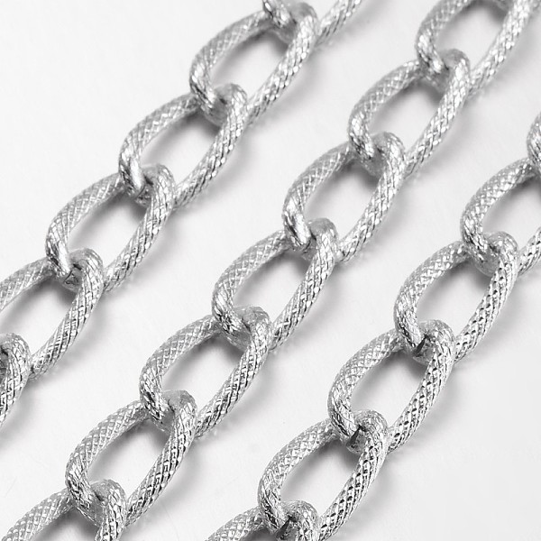 Silver Color Plated Aluminium Twisted Chains Curb Chains