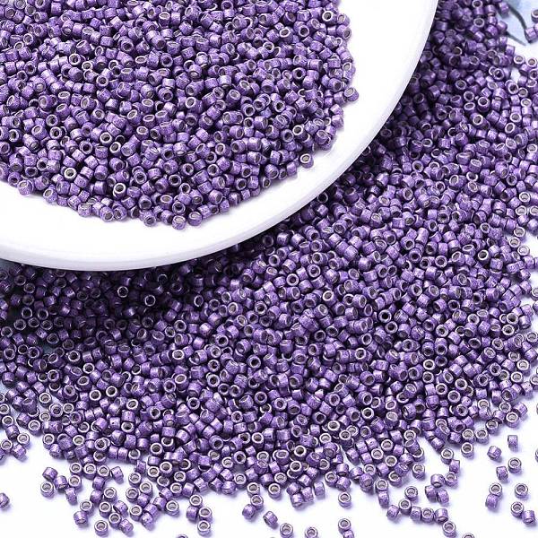 

PandaHall MIYUKI Delica Beads, Cylinder, Japanese Seed Beads, 11/0, (DB1185) Galvanized Semi-Frosted Eggplant, 1.3x1.6mm, Hole: 0.8mm, about..., Purple
