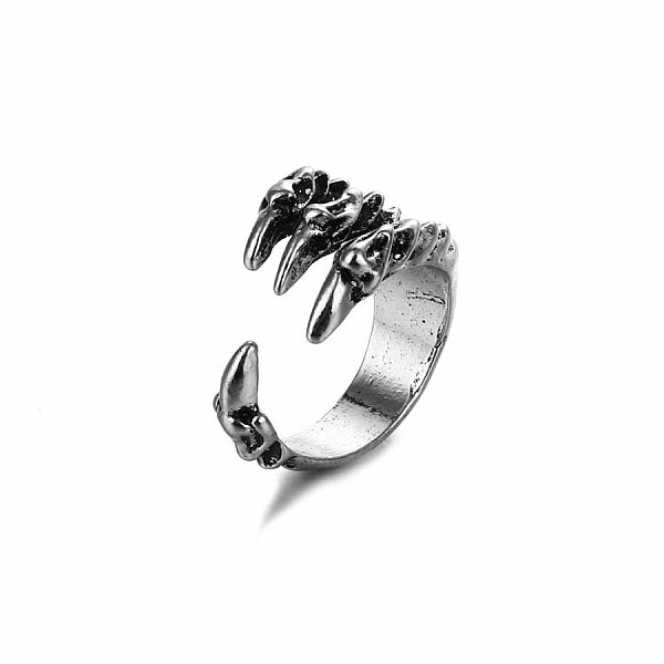 

PandaHall Alloy Punk Bracelet Hip-hop Ring Cool Animal Ring Set Alloy