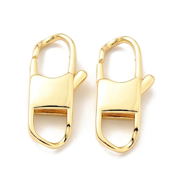 

PandaHall Brass Lobster Claw Clasps, Cadmium Free & Lead Free, Oval, Real 18K Gold Plated, 23.5x11x4mm, Hole: 6x6mm Brass Oval