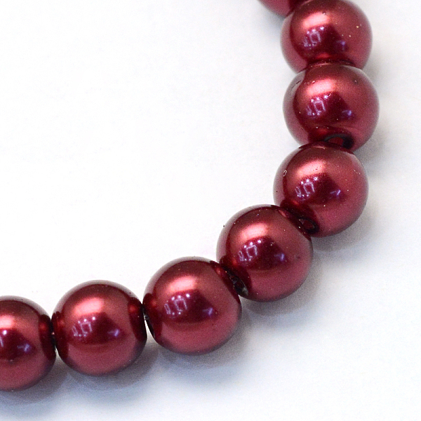 

PandaHall Baking Painted Pearlized Glass Pearl Round Bead Strands, Dark Red, 12mm, Hole: 1.5mm, about 70pcs/strand, 31.4 inch Glass Round...