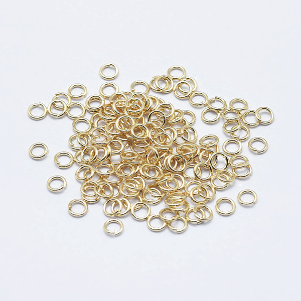 

PandaHall Electroplated Stainless Steel Open Jump Ring, Long-Lasting Plated, Nickel Free, Real 18K Gold Plated, Ring, 26 Gauge, 2.5x0.4mm...