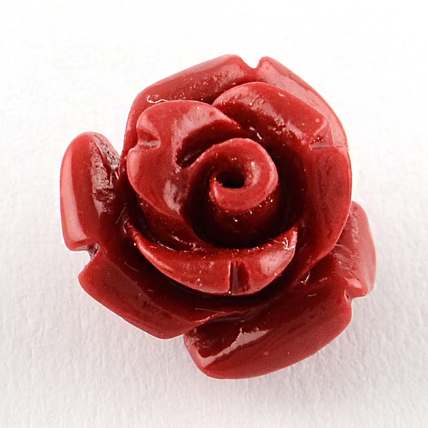 

PandaHall Dyed Flower Synthetical Coral Beads, FireBrick, 10x8mm, Hole: 1mm Synthetic Coral Flower Red