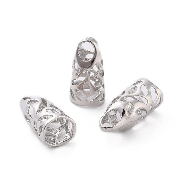 

PandaHall Brass Bead Cap Bails, Cone, Platinum, 19.5x10.5mm, Hole: 3x5mm, Inner Diameter: 8mm Brass