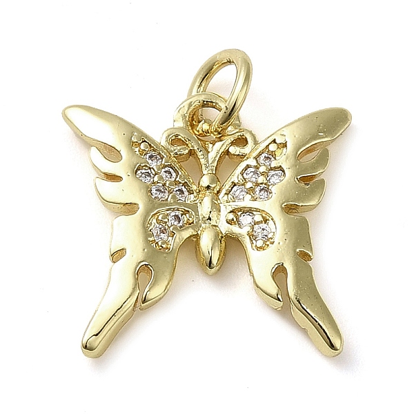 

PandaHall Brass Micro Pave Clear Cubic Zirconia Pendants, Butterfly, Real 18K Gold Plated, 14.5x15x2.5mm Brass+Cubic Zirconia Butterfly...