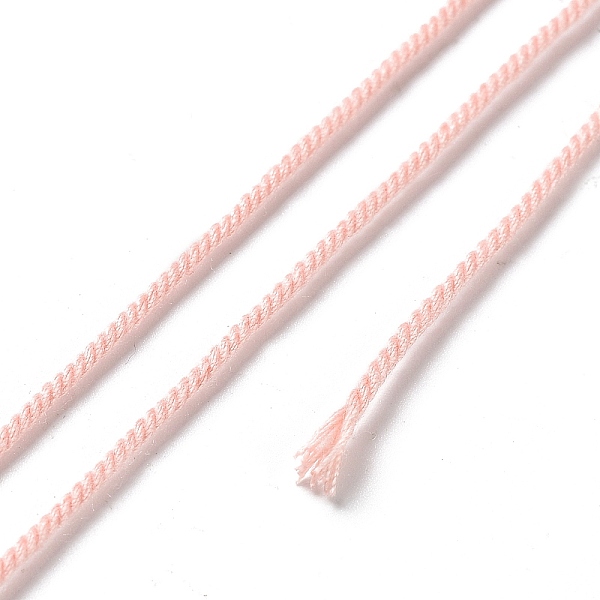 

PandaHall Polyester Twisted Cord, Round, for DIY Jewelry Making, Pink, 1.2mm, about 38.28 Yards(35m)/Roll Polyester Pink