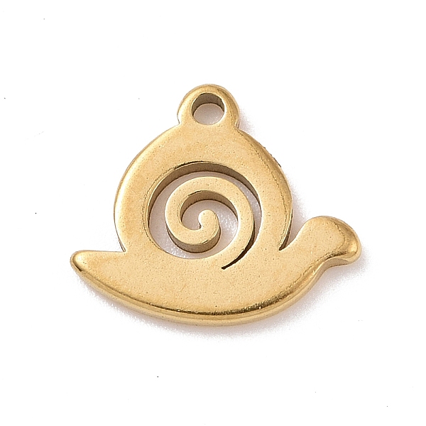

PandaHall 304 Stainless Steel Charms, Snail Charms, Golden, 9.5x11x1mm, Hole: 1.2mm 304 Stainless Steel Snail