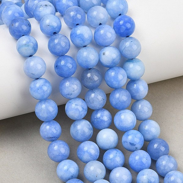 Natural Dyed White Jade Beads Strands