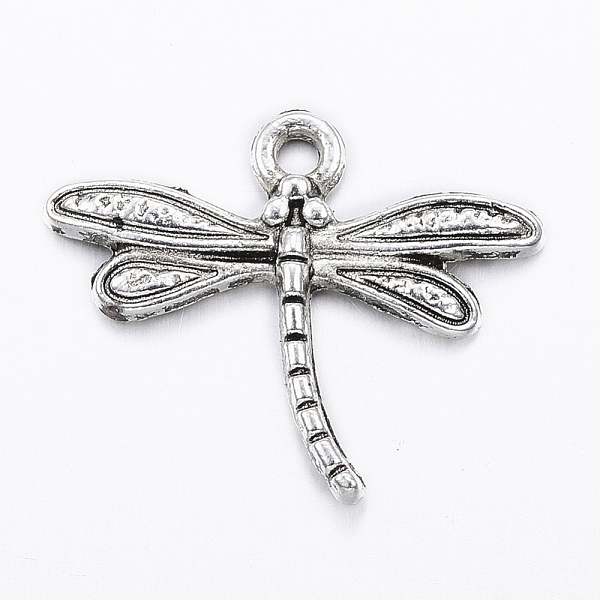 

PandaHall Tibetan Style Alloy Pendants, Cadmium Free & Lead Free, Dragonfly, Antique Silver, 15.5x18.5x2mm, Hole: 1.2mm Alloy Dragonfly