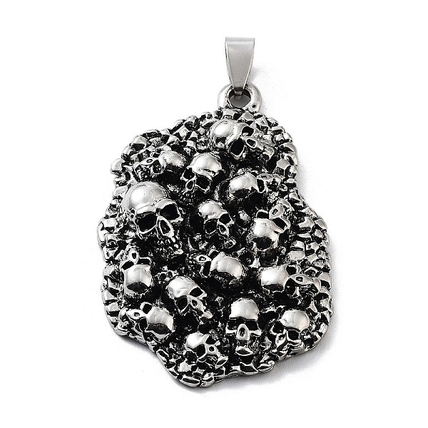 

PandaHall Tibetan Style Alloy Pendants, Skull Charms, Skull, 51x35x8mm, Hole: 8x4.5mm Alloy Skull