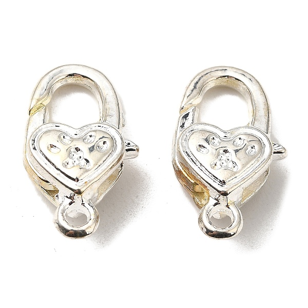 

PandaHall Tibetan Style Alloy Lobster Claw Clasps, Heart, Cadmium Free & Lead Free, Silver, 20.5x11x6mm, Hole: 2mm Alloy Heart