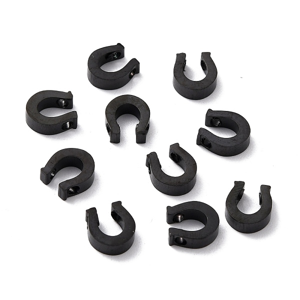 

PandaHall Ion Plating(IP) 304 Stainless Steel Charms, Horseshoe, Gunmetal, 9x8x3mm, Hole: 1.8mm 304 Stainless Steel Horse