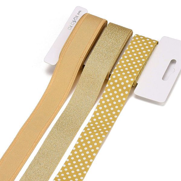 

PandaHall 9 Yards 3 Styles Polyester Ribbon, for DIY Handmade Craft, Hair Bowknots and Gift Decoration, Ginger Color Palette, Goldenrod..., Gold