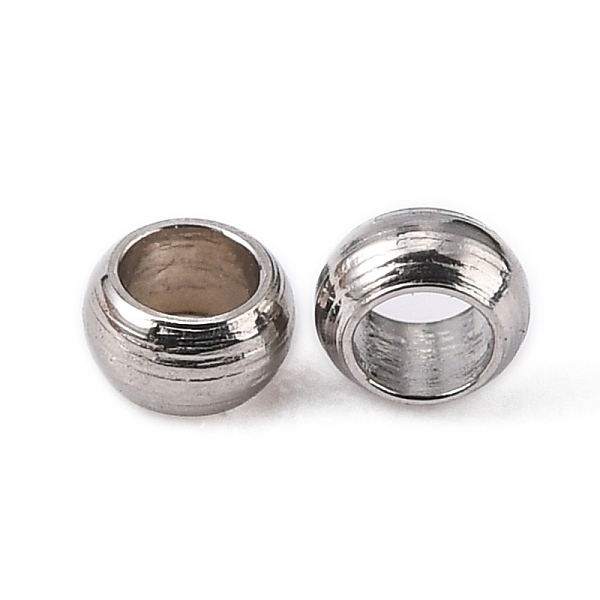 

PandaHall 304 Stainless Steel Spacer Beads, Rondelle, Stainless Steel Color, 2x1mm, Hole: 1mm 304 Stainless Steel Rondelle