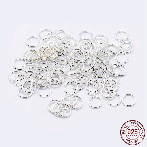 

PandaHall 925 Sterling Silver Open Jump Rings, Round Rings, Silver, 6x1mm, Inner Diameter: 4mm Sterling Silver Ring