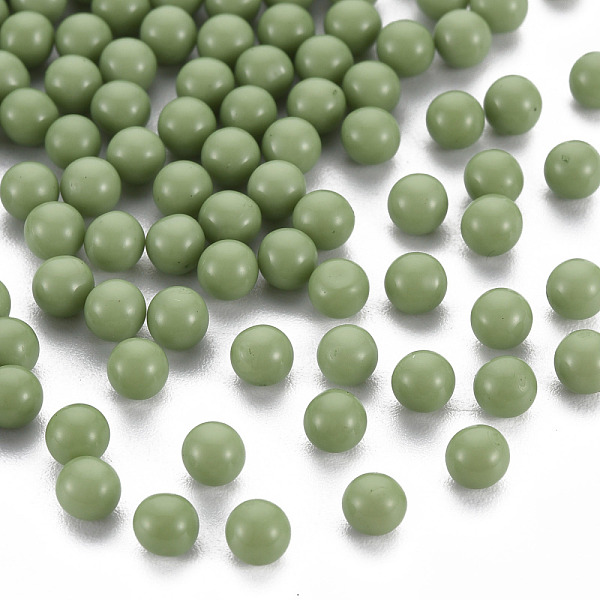 

PandaHall Opaque Acrylic Beads, No Hole, Round, Olive Drab, 4mm, about 14000pcs/500g Acrylic Round