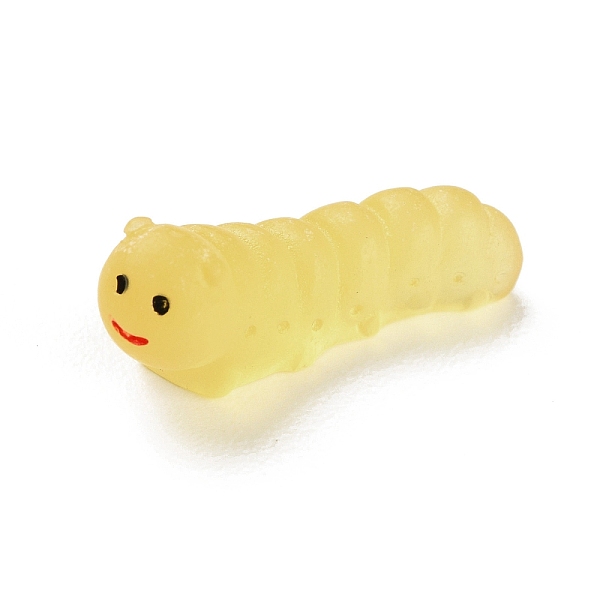 

PandaHall Luminous Resin Worm Ornament, Glow in The Dark, Micro Landscape Garden Decoration, Gold, 8x23x7mm Resin Others Gold