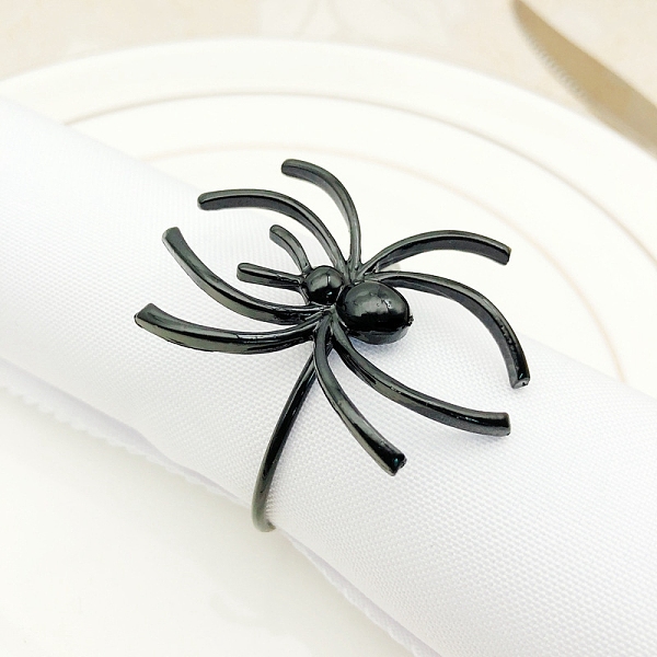 

PandaHall Alloy Napkin Rings, Napkin Holder Adornment, Restaurant Daily Accessiroes, Spider, Electrophoresis Black, 50x40mm Alloy Spider