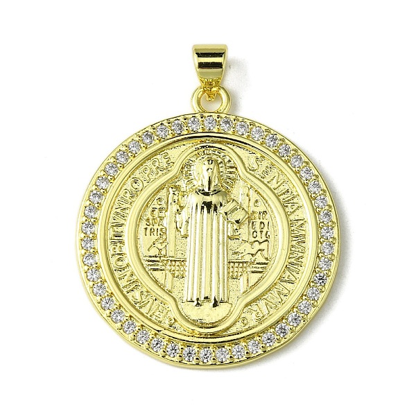 

PandaHall Eco-Friendly Brass Micro Pave Cubic Zirconia Pendants, Long-Lasting Plated, Real 18K Gold Plated, Cadmium Free & Lead Free, Flat..., Clear