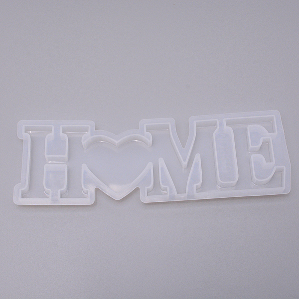 

PandaHall Word Home Silicone Molds, Resin Casting Molds, For UV Resin, Epoxy Resin Craft Making, White, 72x220x13mm, Inner Diameter...