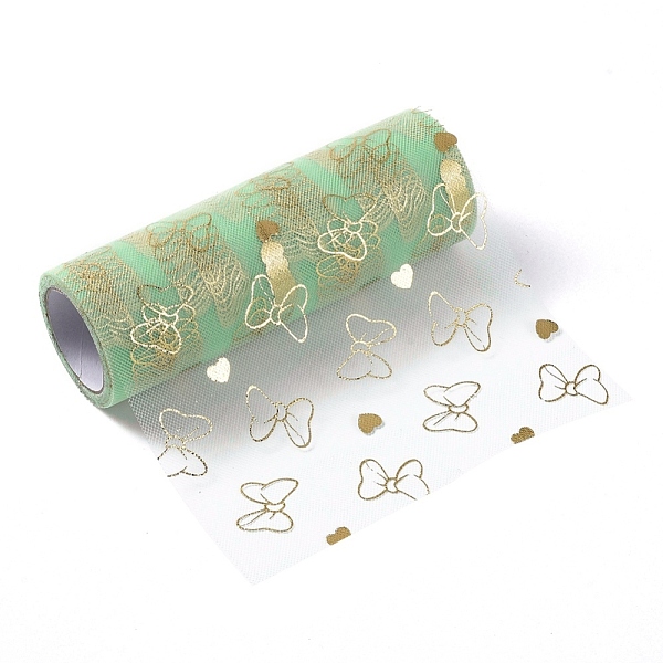 

PandaHall Bowknot & Heart Deco Mesh Ribbons, Tulle Fabric, Tulle Roll Spool Fabric For Skirt Making, Light Green, 6 inch(15cm), about...
