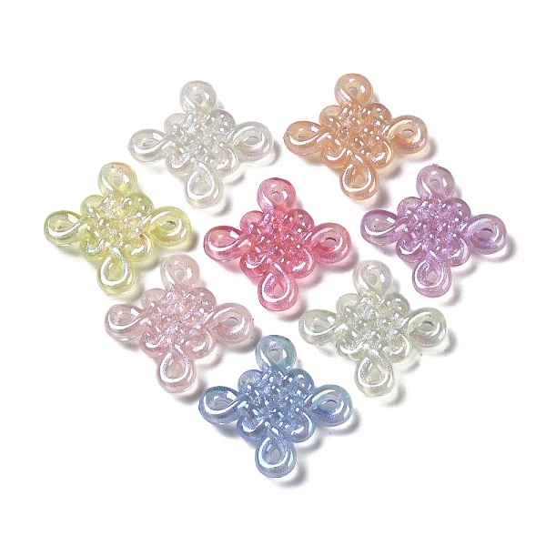 

PandaHall UV Plated Iridescent & Luminous Transparent Acrylic Beads, with Glitter Powder, Glow in the Dark, Mixed Color, Chinese Knot..., Multicolor
