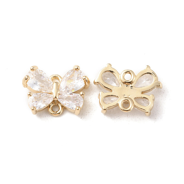 

PandaHall Brass Pave Clear Cubic Zirconia Connector Charms, Butterfly Links, Light Gold, 9.5x13x4mm, Hole: 1.2mm Brass+Cubic Zirconia...