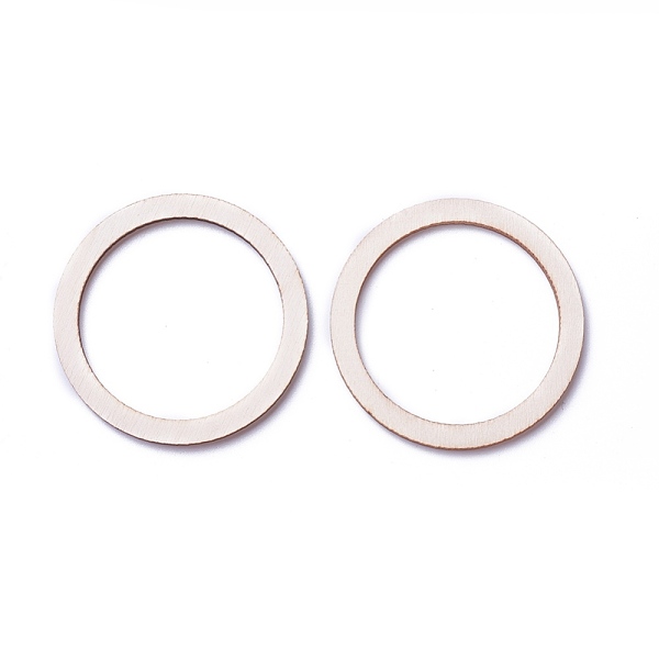 

PandaHall Laser Cut Wood Shapes, Unfinished Wooden Embellishments, Wooden Linking Rings, Ring, Antique White, 50x2.5mm, Inner measure: 40mm..., Orange