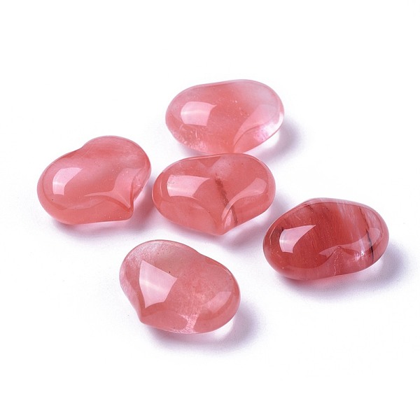 Cerise Quartz Perles De Verre