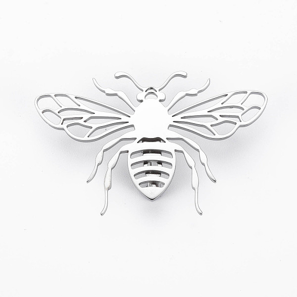 

PandaHall Bee Brooch, 201 Stainless Steel Insect Lapel Pin for Backpack Clothes, Nickel Free & Lead Free, Stainless Steel Color...