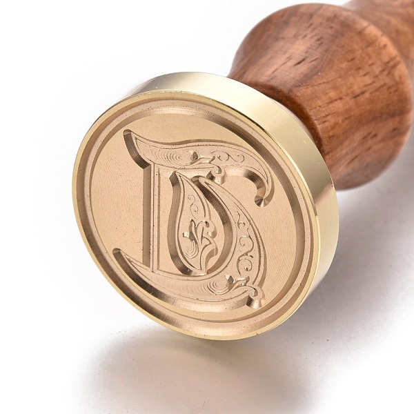 

PandaHall Brass Retro Initials Wax Sealing Stamp, Gothic 26 Letters A-Z Wax Seal Stamp with Rosewood Handle for Post Decoration DIY Card...